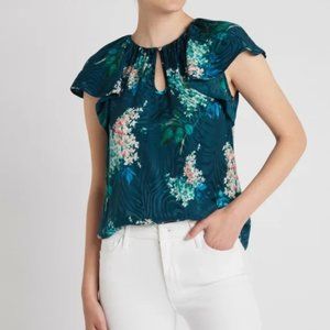 NWT - Rebecca Taylor SS Hydrangea Silk Blend Blo…